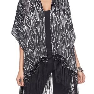 Jennifer Lopez Beaded Fringe Kimono